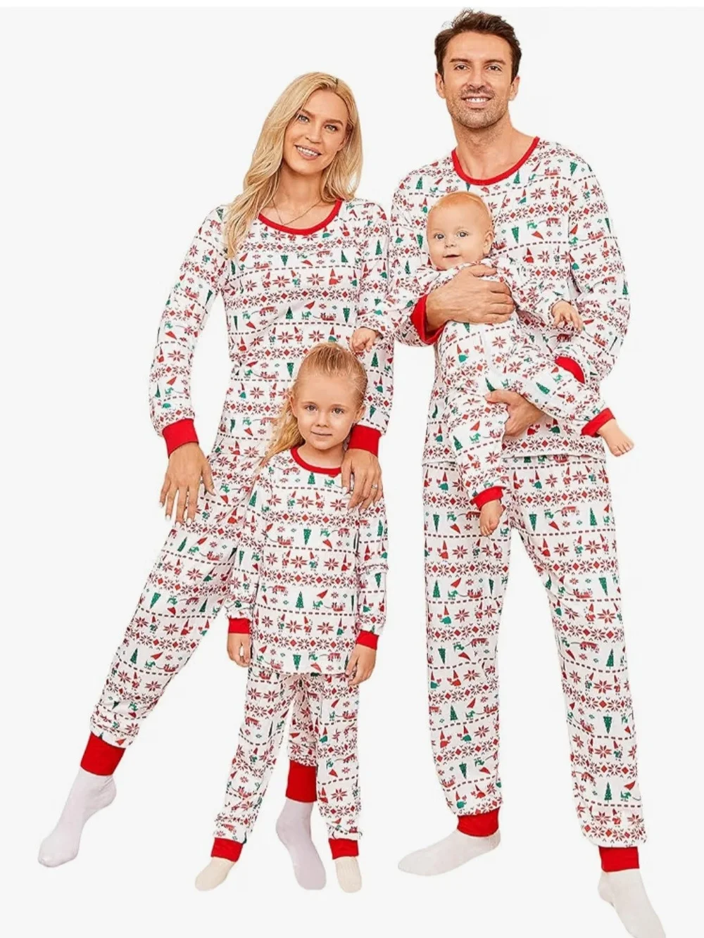 XL Mens Christmas Pajamas - Shirt & Pant Set With Holiday Print
